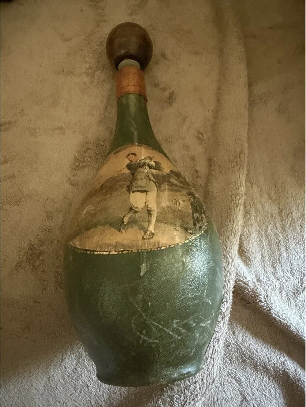 Vintage Mid-Century Italian Leather Decanter